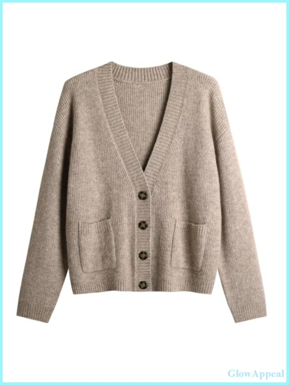IMTRASO Long Sleeve V-Neck Open Front Cardigan Sweater Acrylic Woman